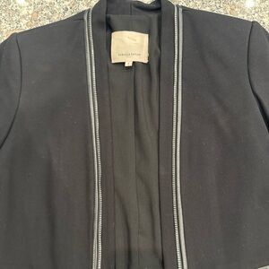 Rebecca Taylor Black Blazer with Silver Trim